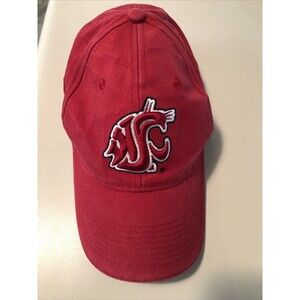 Washington State Cougars Hat Cap Adjustable‎ Red Northwest Embroidery